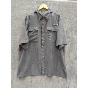Outdoor Fishing Shirt Mens XL Gray Short Sleeve UPF 40+ Vented Habit TS10153